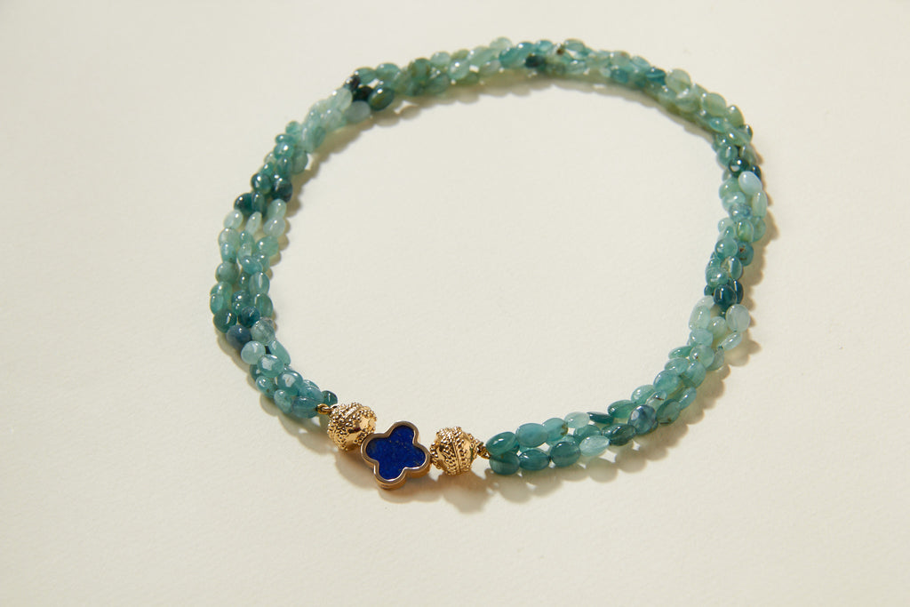 Helen Green Grandidierite Multi-Strand Mini Necklace