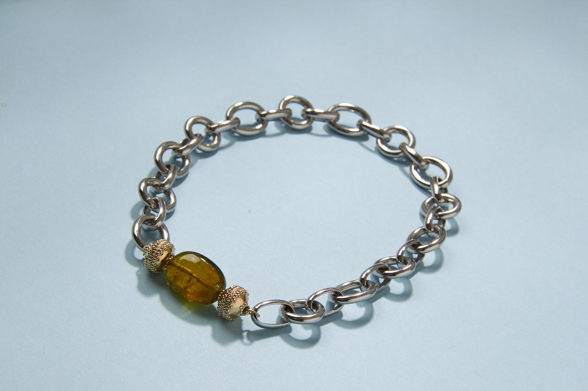 Candy Olive Green Large Tourmaline Centerpiece