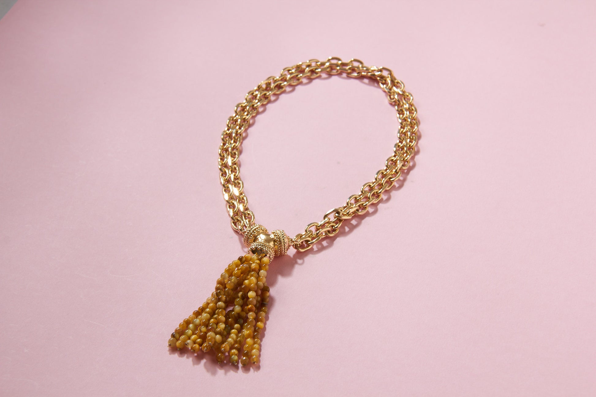 Victoire 4mm Golden Tiger's Eye Tassel