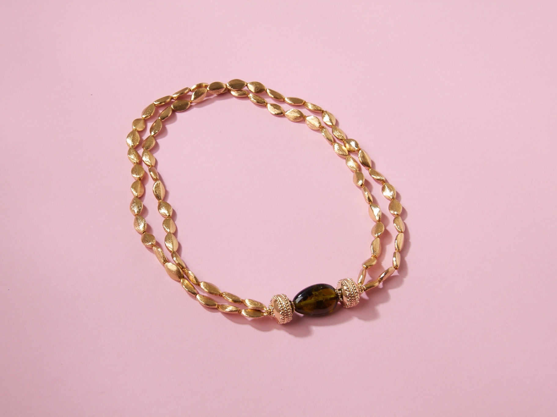 Gold Rush Small Teardrop Double-Strand Necklace