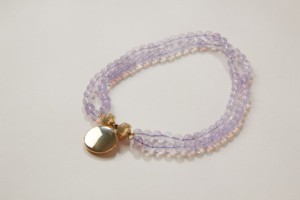 Victoire Purple Lavender Quartz Double-Strand Necklace