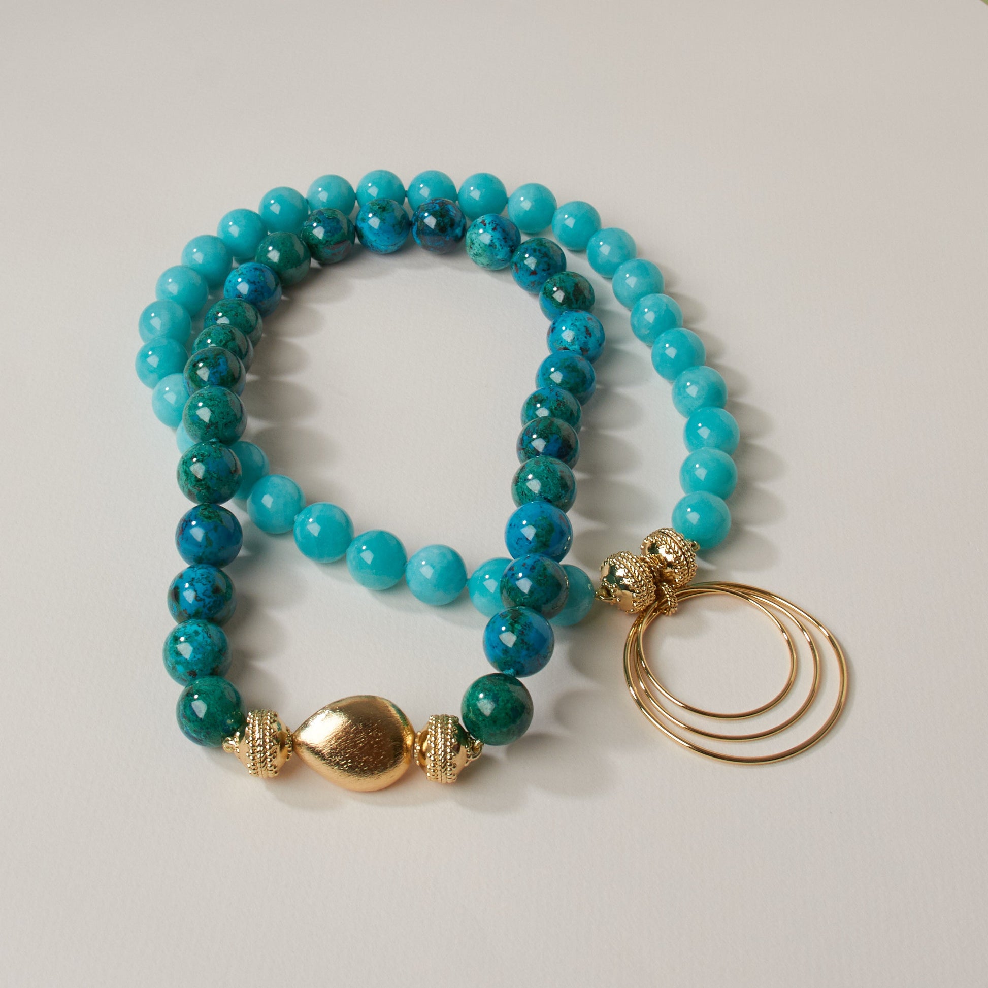 Victoire 15mm Chrysocolla Necklace