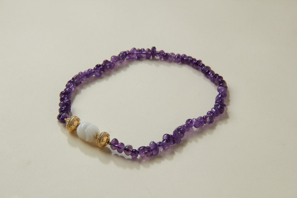 Helen Amethyst Single Strand Necklace