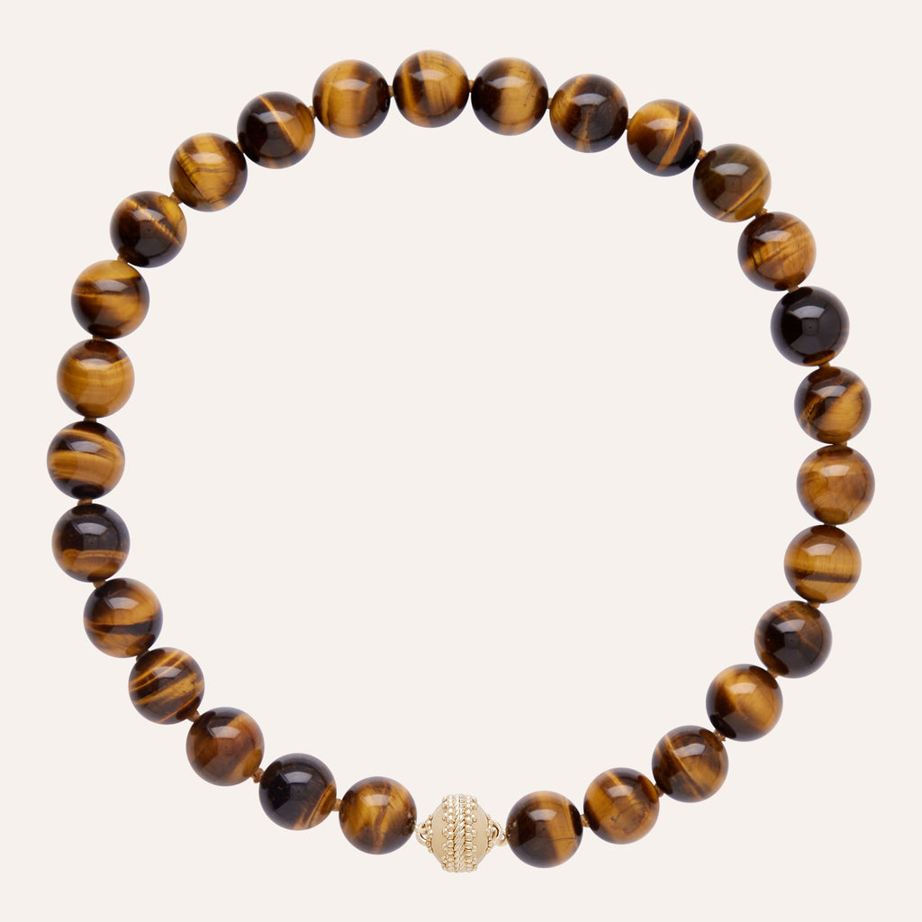 Victoire 14mm Tiger's Eye Necklace
