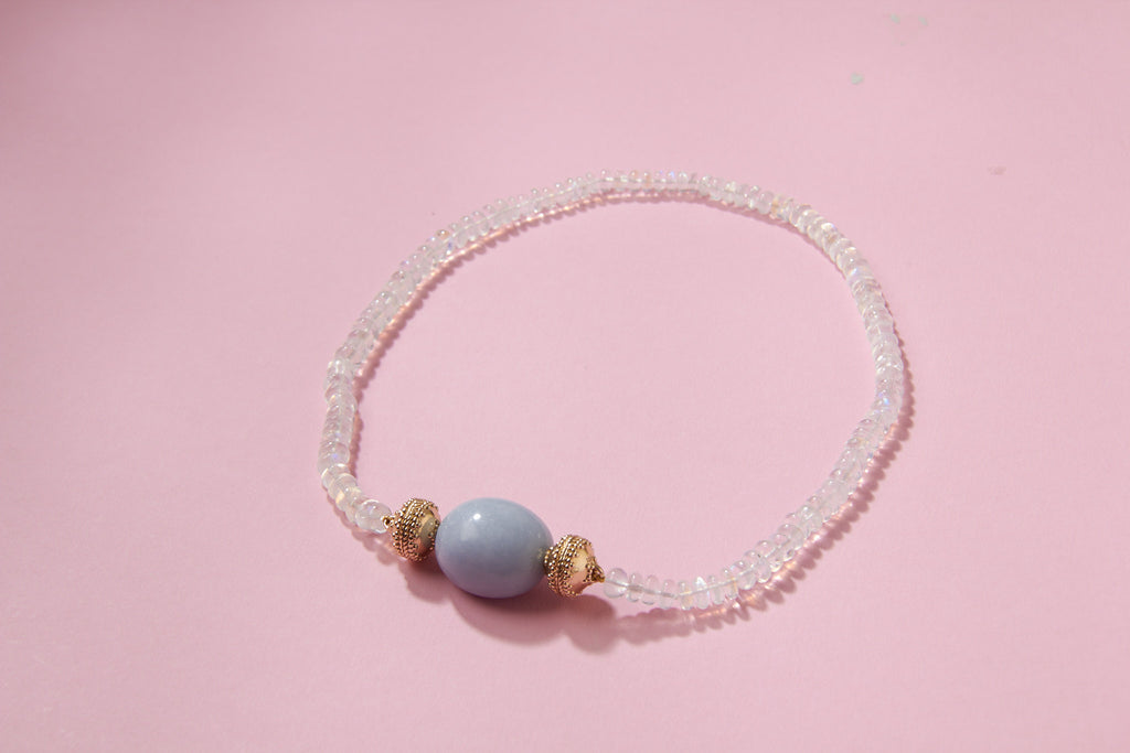 Moonstone Rondelle Necklace