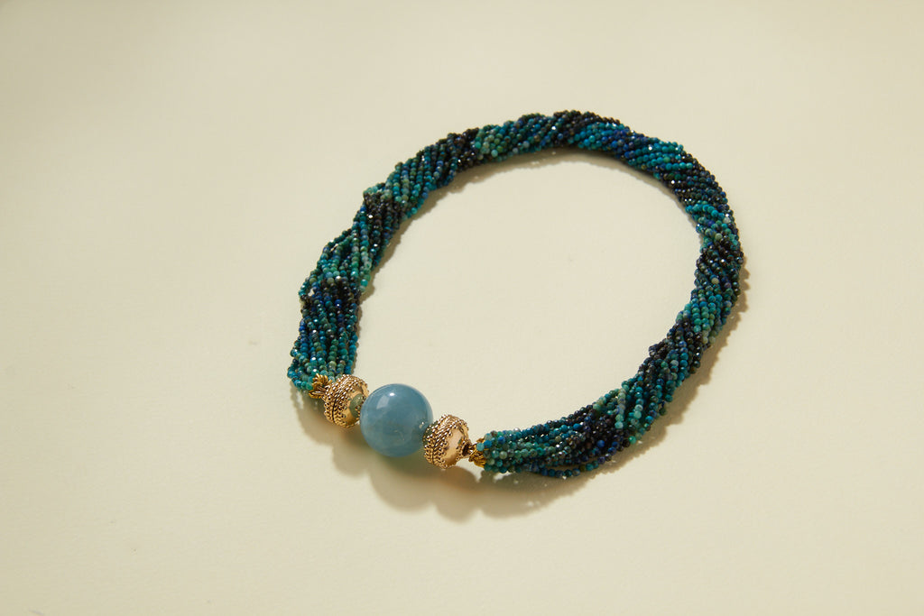 Michel Chrysocolla Multistrand Necklace