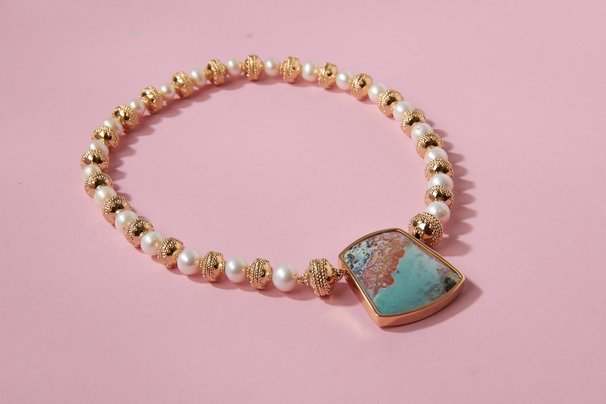 Red Opalized Wood Large Shield Centerpiece