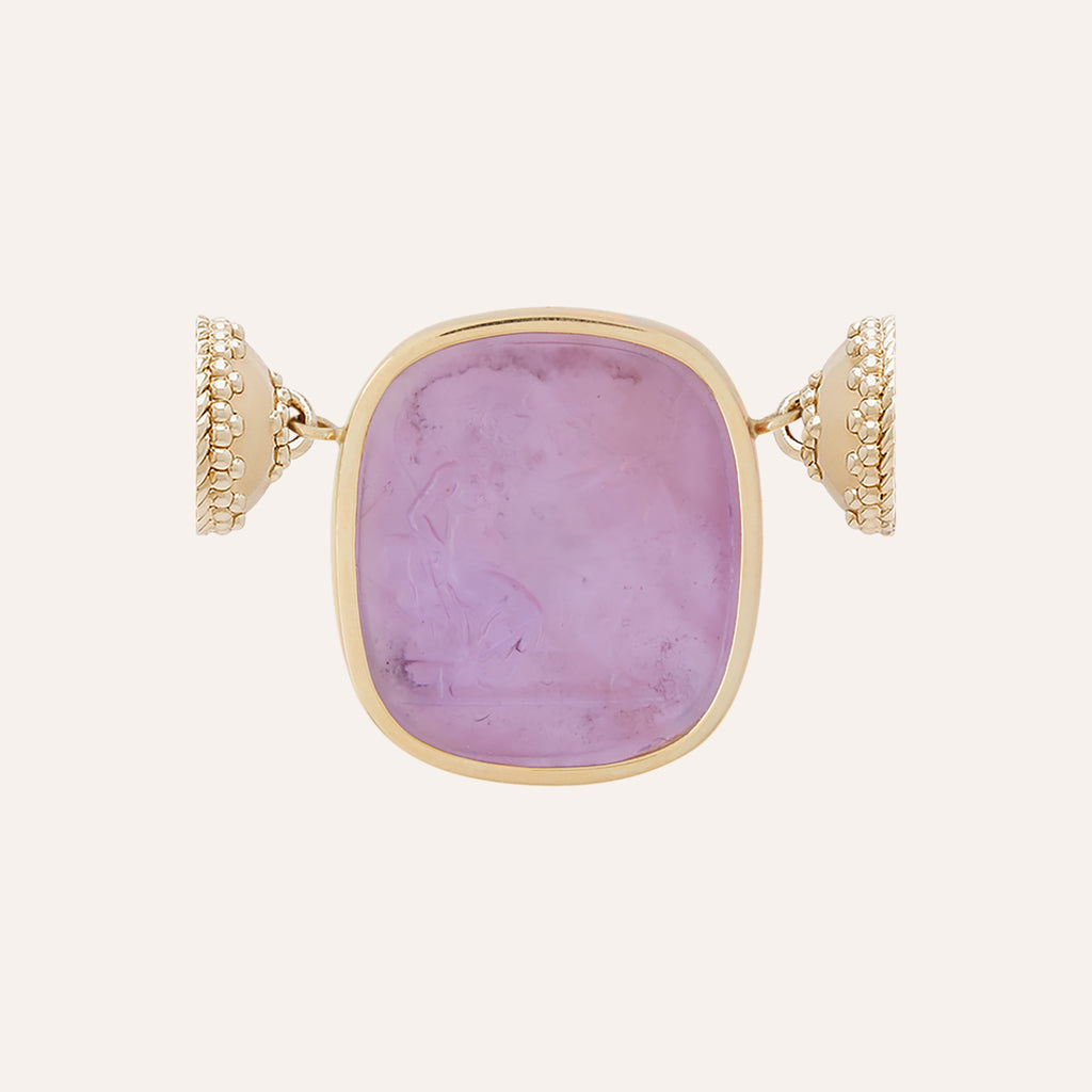 Classic Diana Lavender Italian Glass Centerpiece