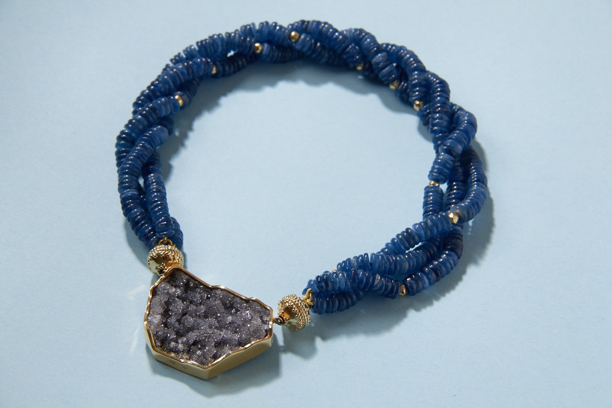 Peppercorn 8mm Kyanite Multi-Strand Necklace