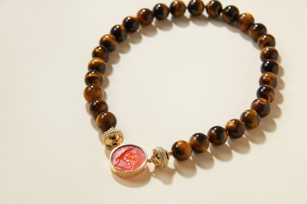 Victoire 14mm Tiger's Eye Necklace