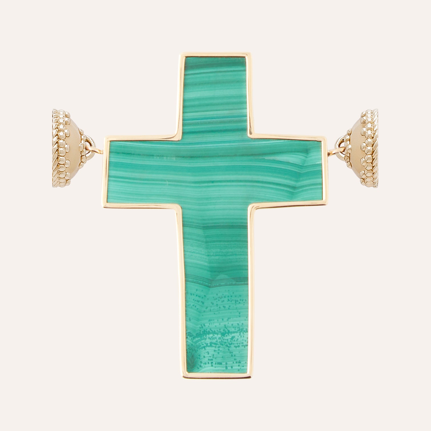 Malachite and Mother of Pearl Cross Centerpiece