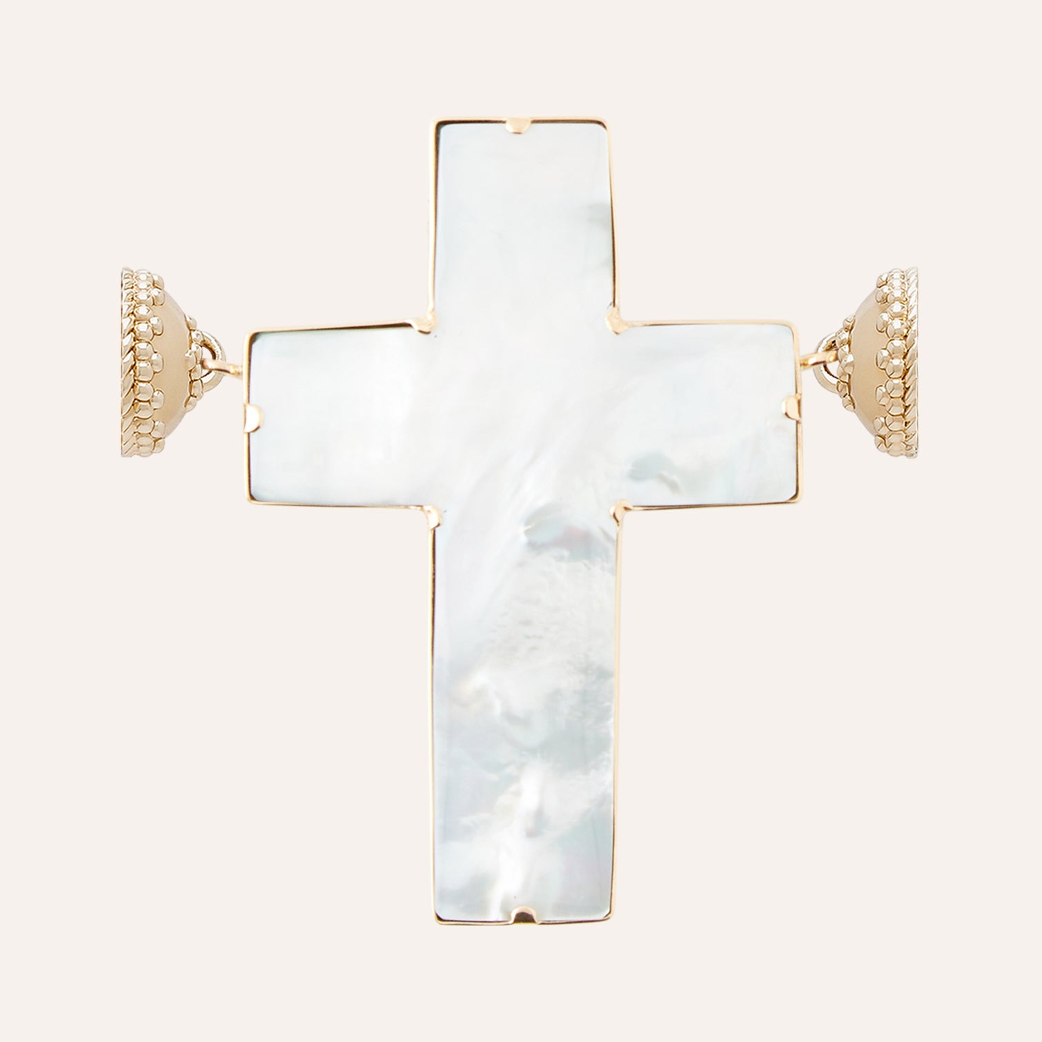 Malachite and Mother of Pearl Cross Centerpiece