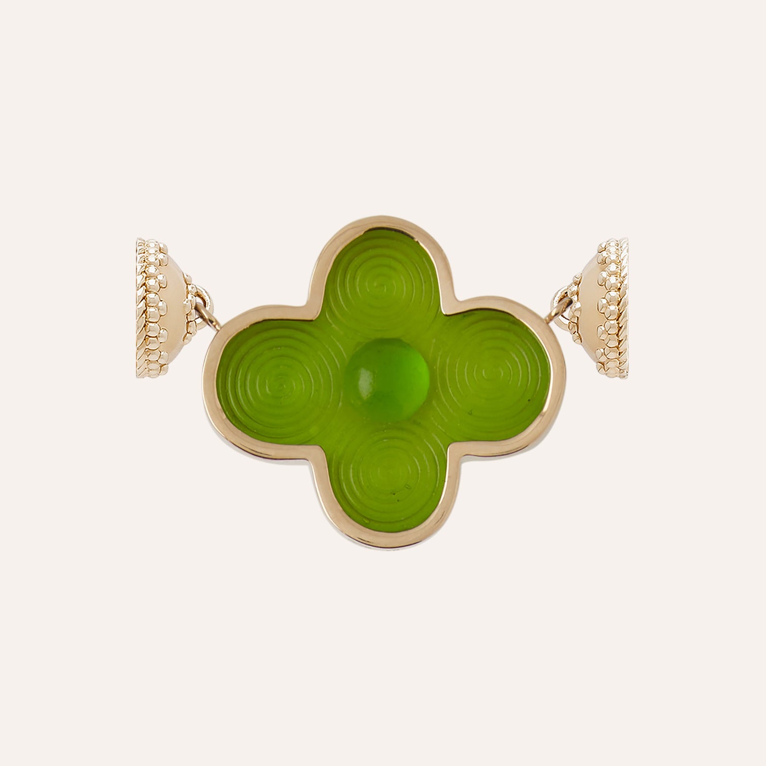 Chiara Glass Classic Forest Green Petal Centerpiece
