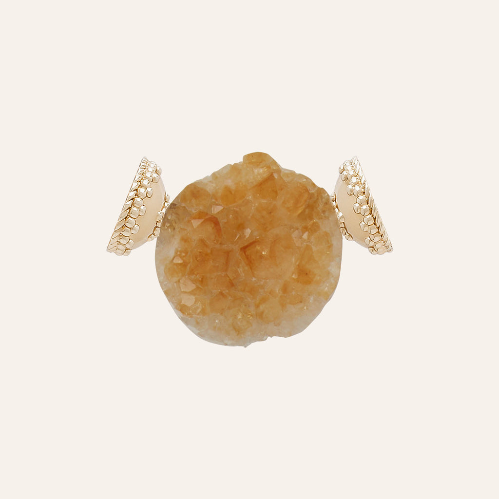 Small Irregular Citrine Druzy Centerpiece