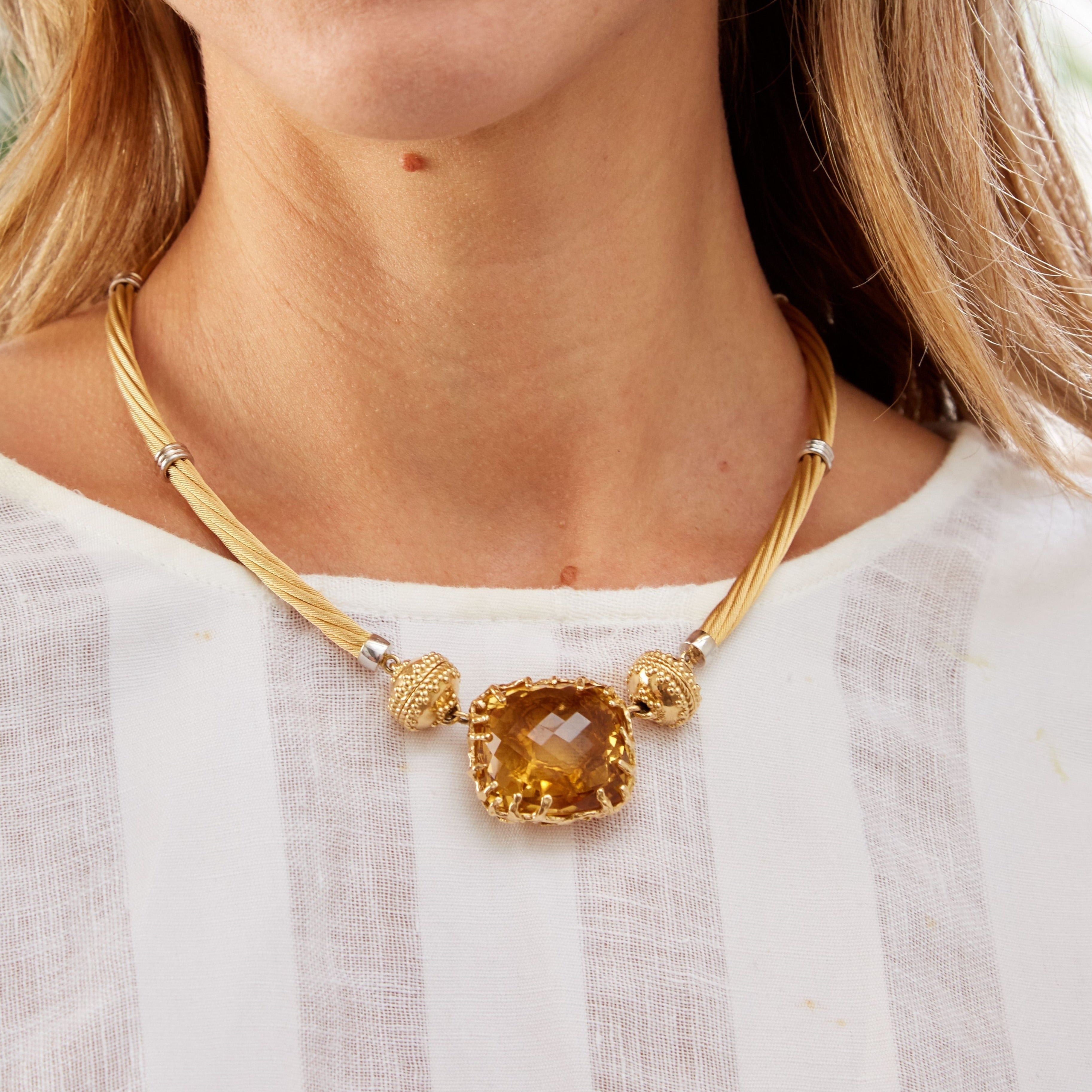 18K Seaside Citrine Centerpiece