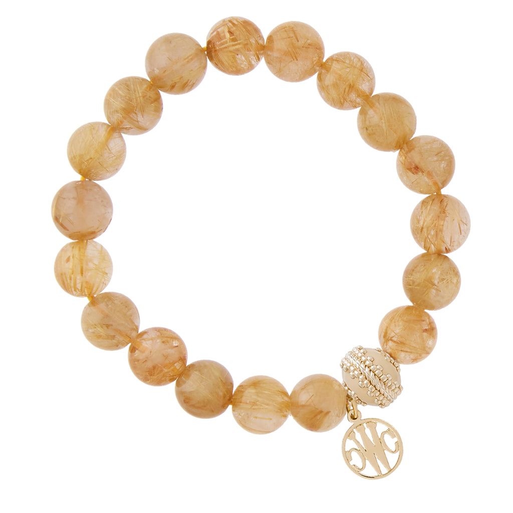 Victoire Rutilated Quartz Stretch Bracelet