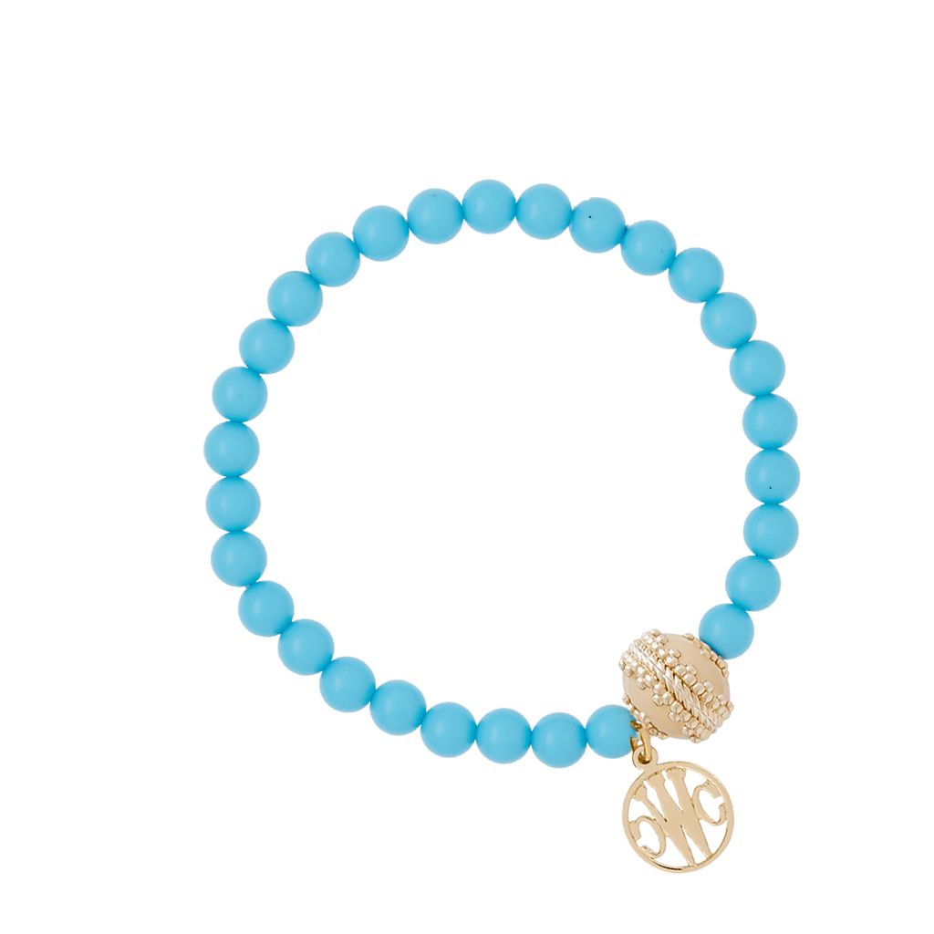 Victoire Reconstituted Turquoise 6mm Stretch Bracelet