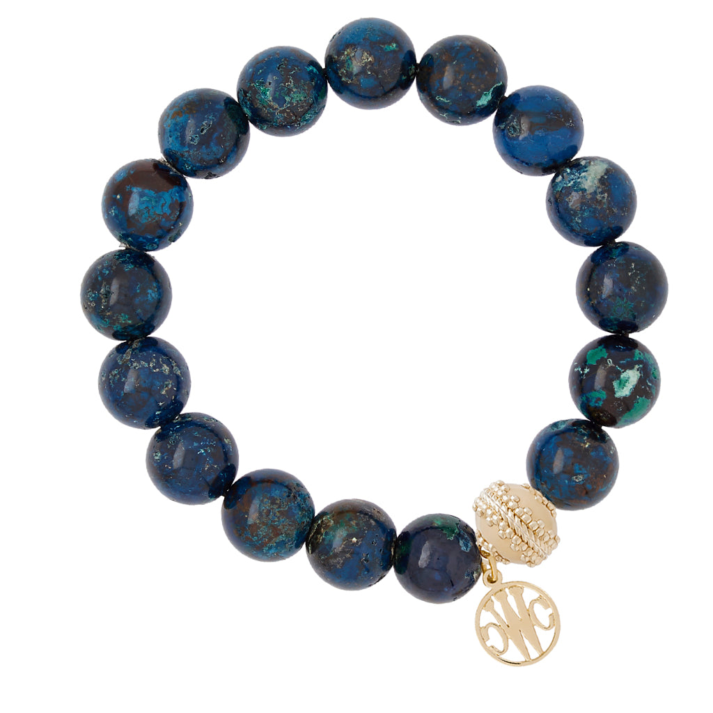 Victoire Azurite Stretch Bracelet 12mm
