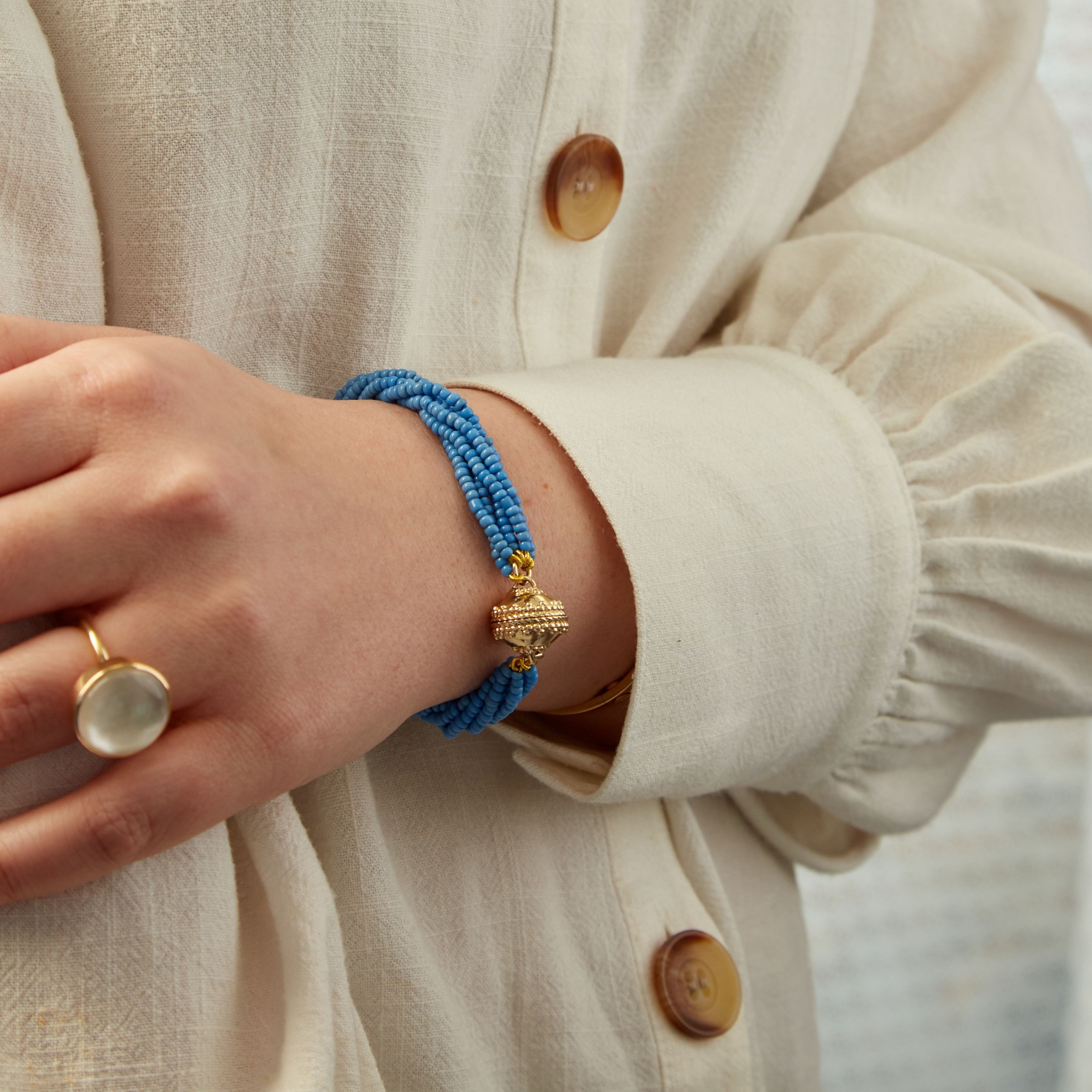 Emily Oxford Blue Multi-Strand Bracelet