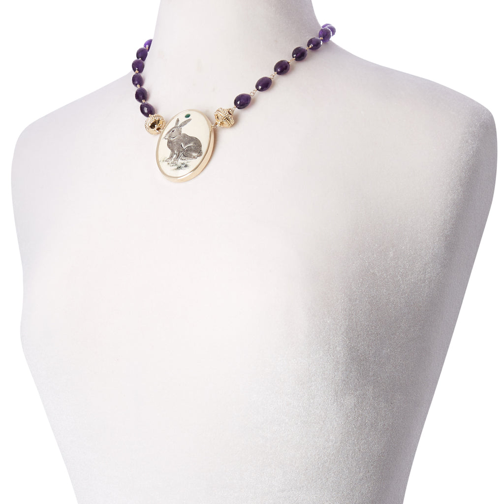 Caspian Faceted Amethyst Graduated Necklace