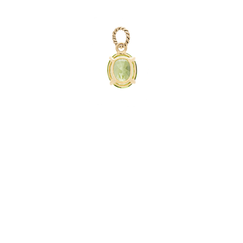 18K Lumiere Peridot Faceted Oval Charm