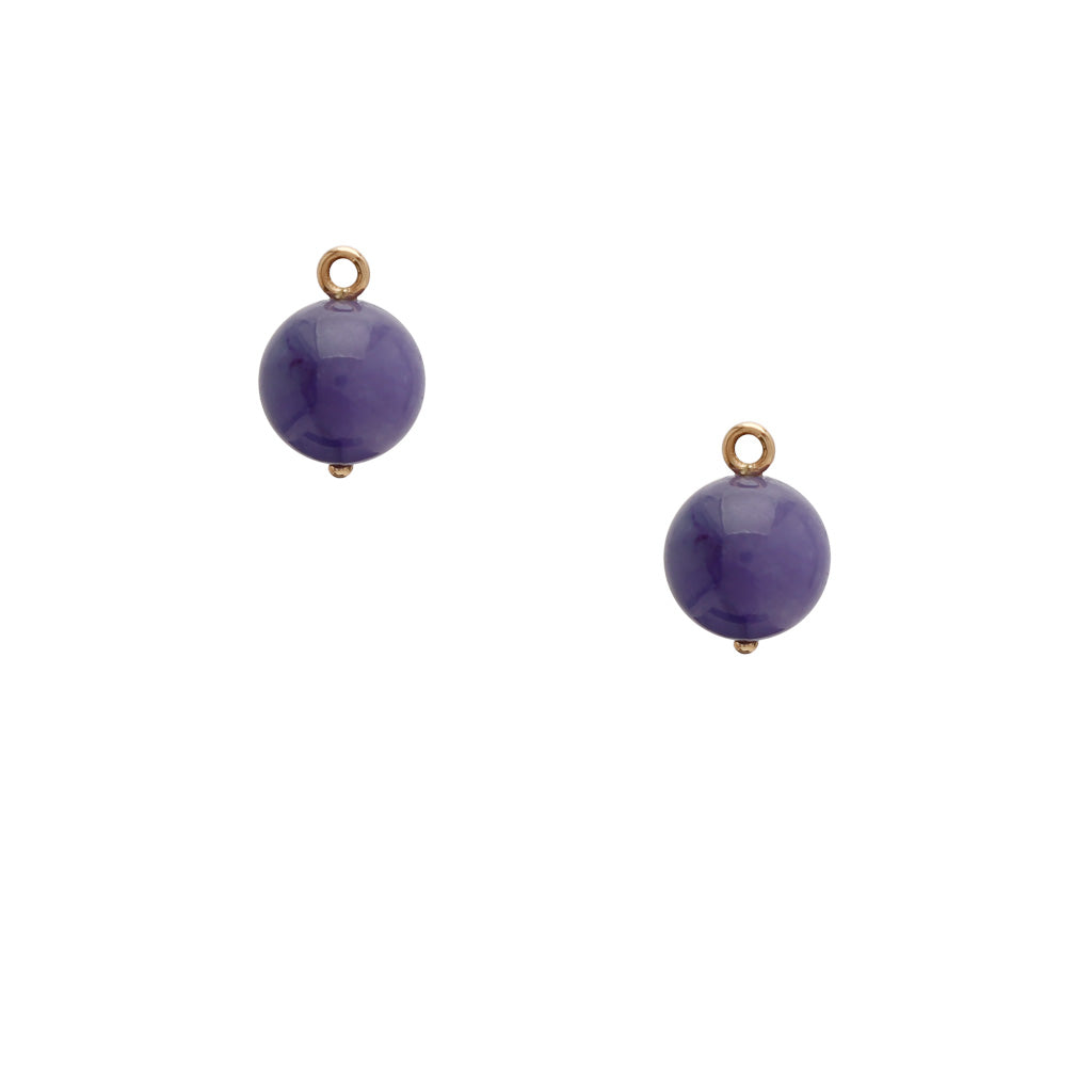Victoire Purple Jade 12mm Earring Drops