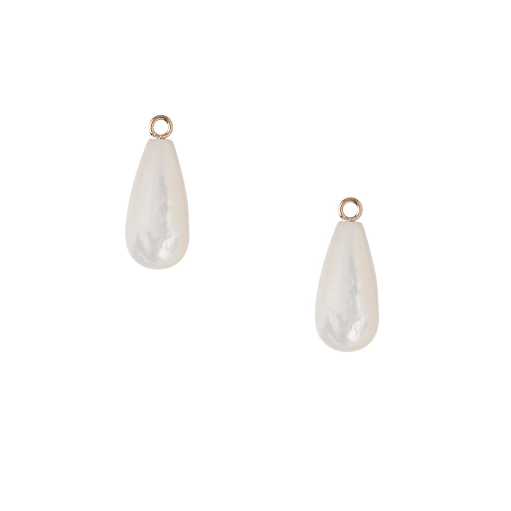 Mother of Pearl Medium White Earring Drops