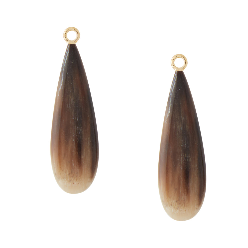 Horn Teardrop Earring Drops