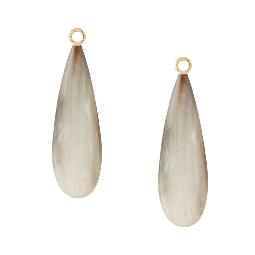 Horn Teardrop Earring Drops