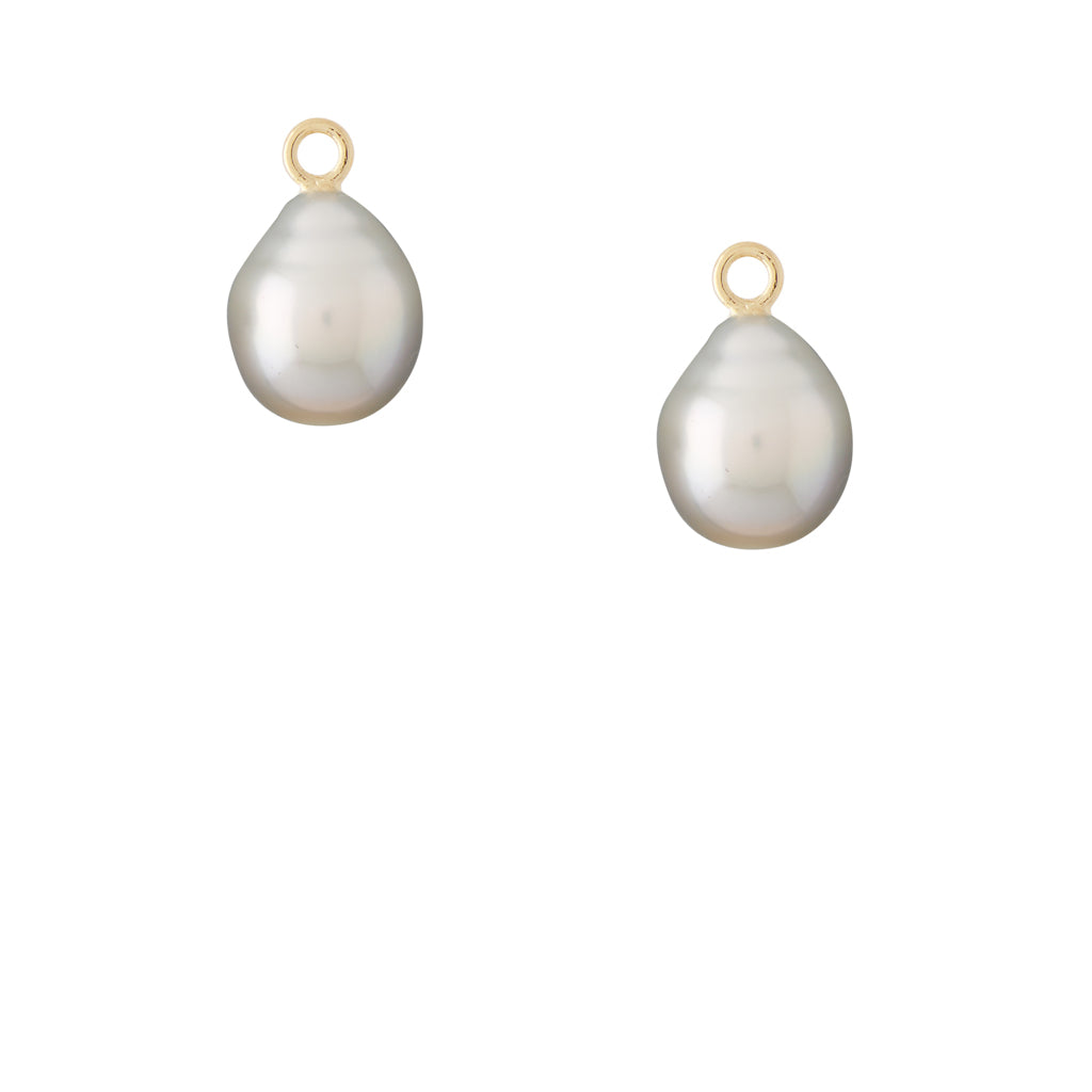 Gray Tahitian Pearl Earring Drops