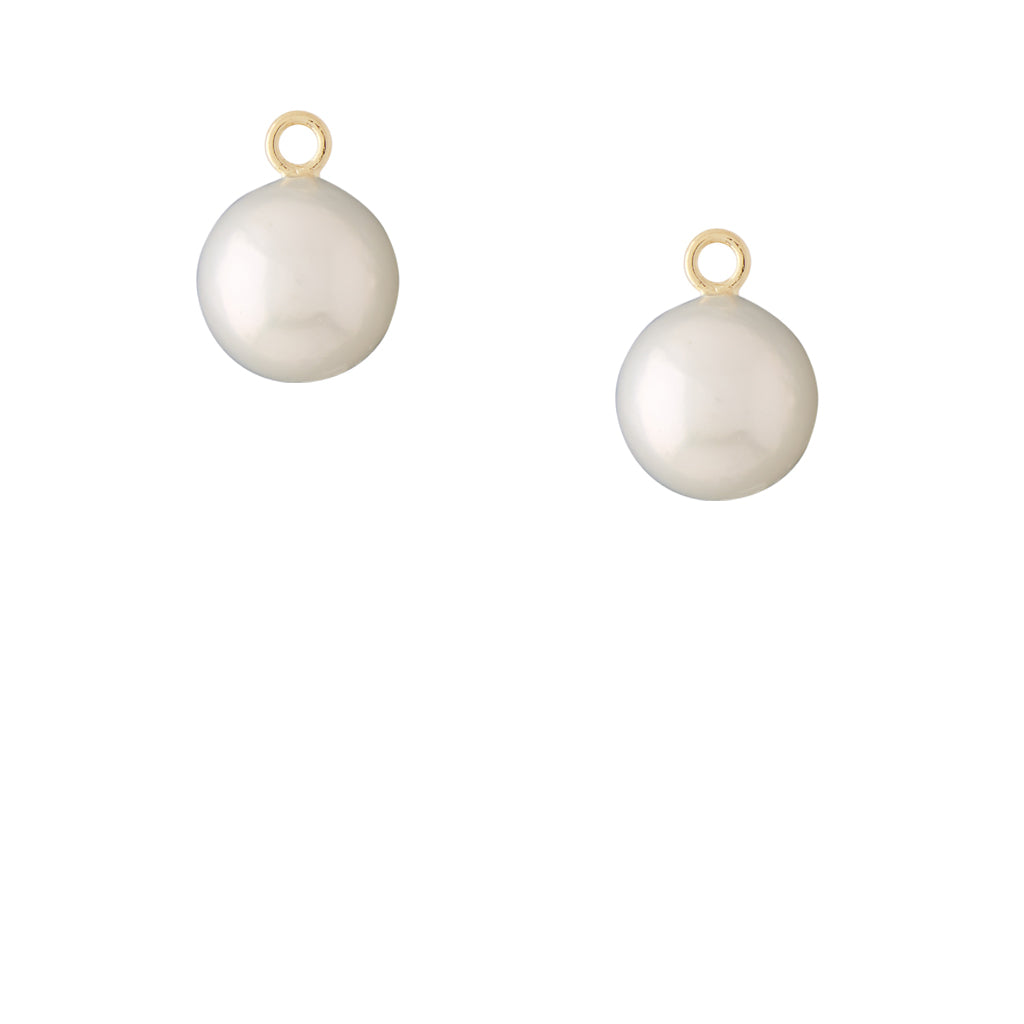 White Freshwater Pearl Earring Drops