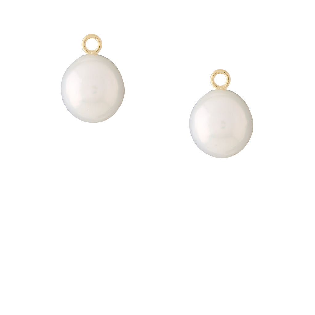 Freshwater White Pearl Earring Drops