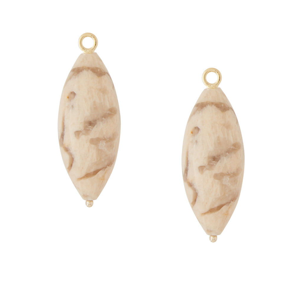 Quartz Oval Bead Earring Drops