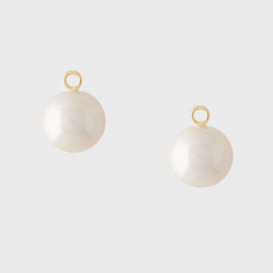 Freshwater White Potato Pearl Earring Drops