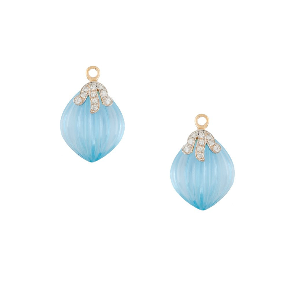 18K Mini Seaside Blue Earring Drops