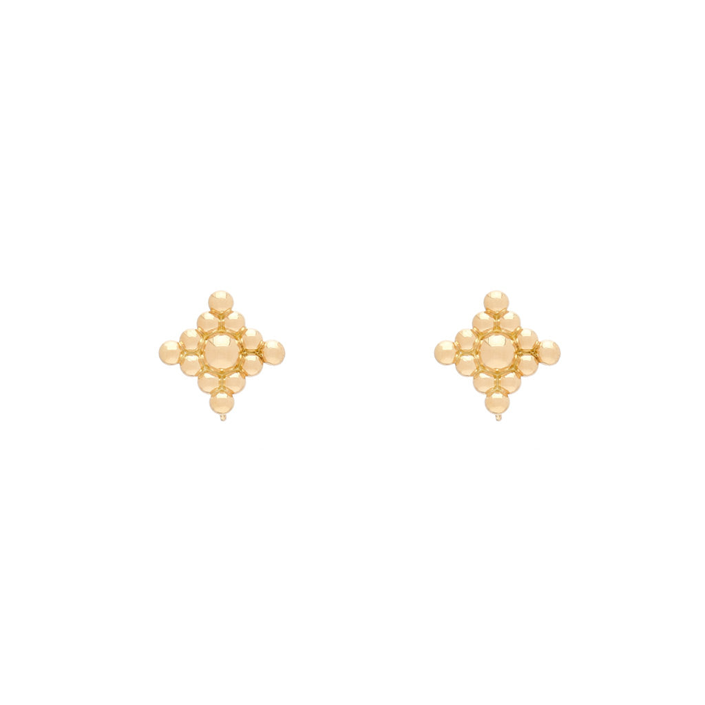 18K Micro Filigree Stud Earrings