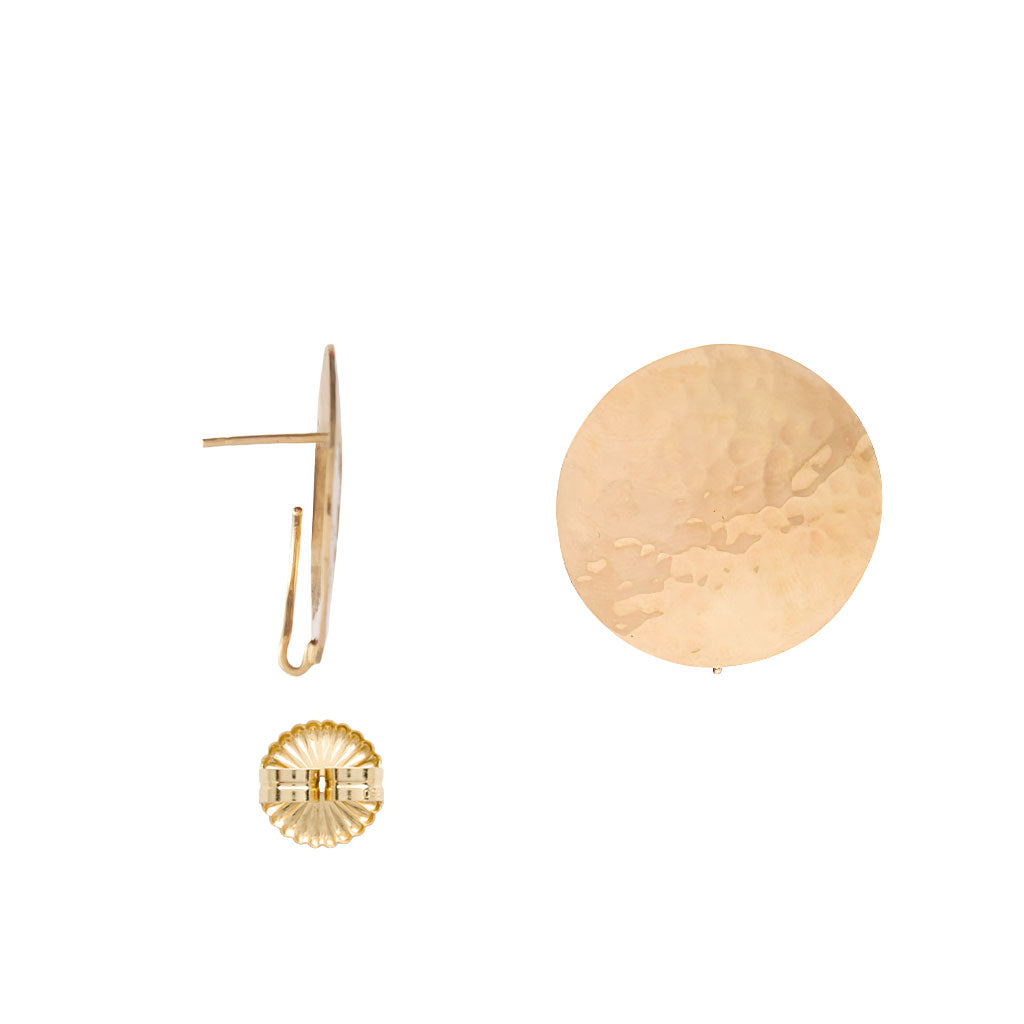 14K Large Sunshine Gold Earrings