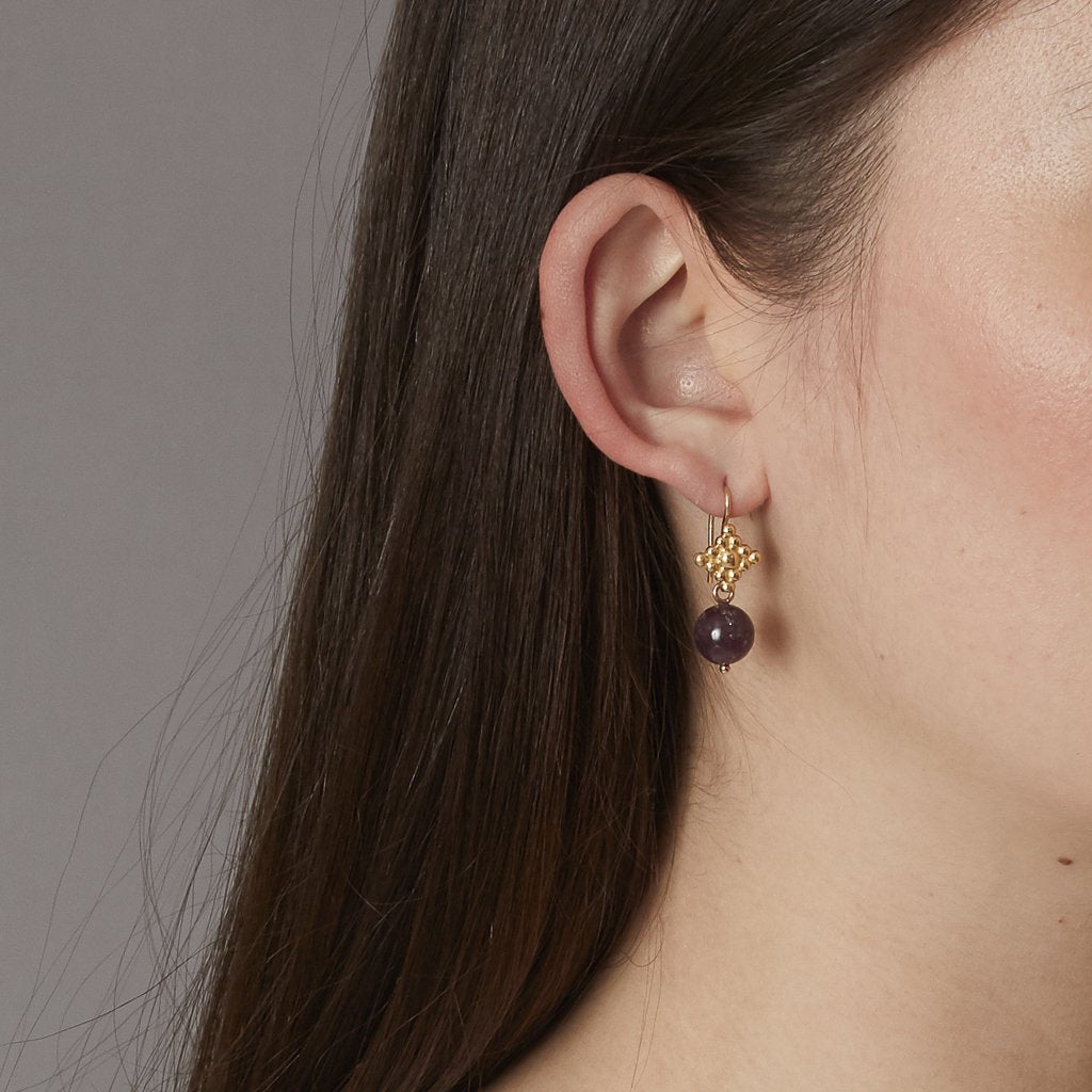 Victoire Lepidolite 10mm Earring Drops