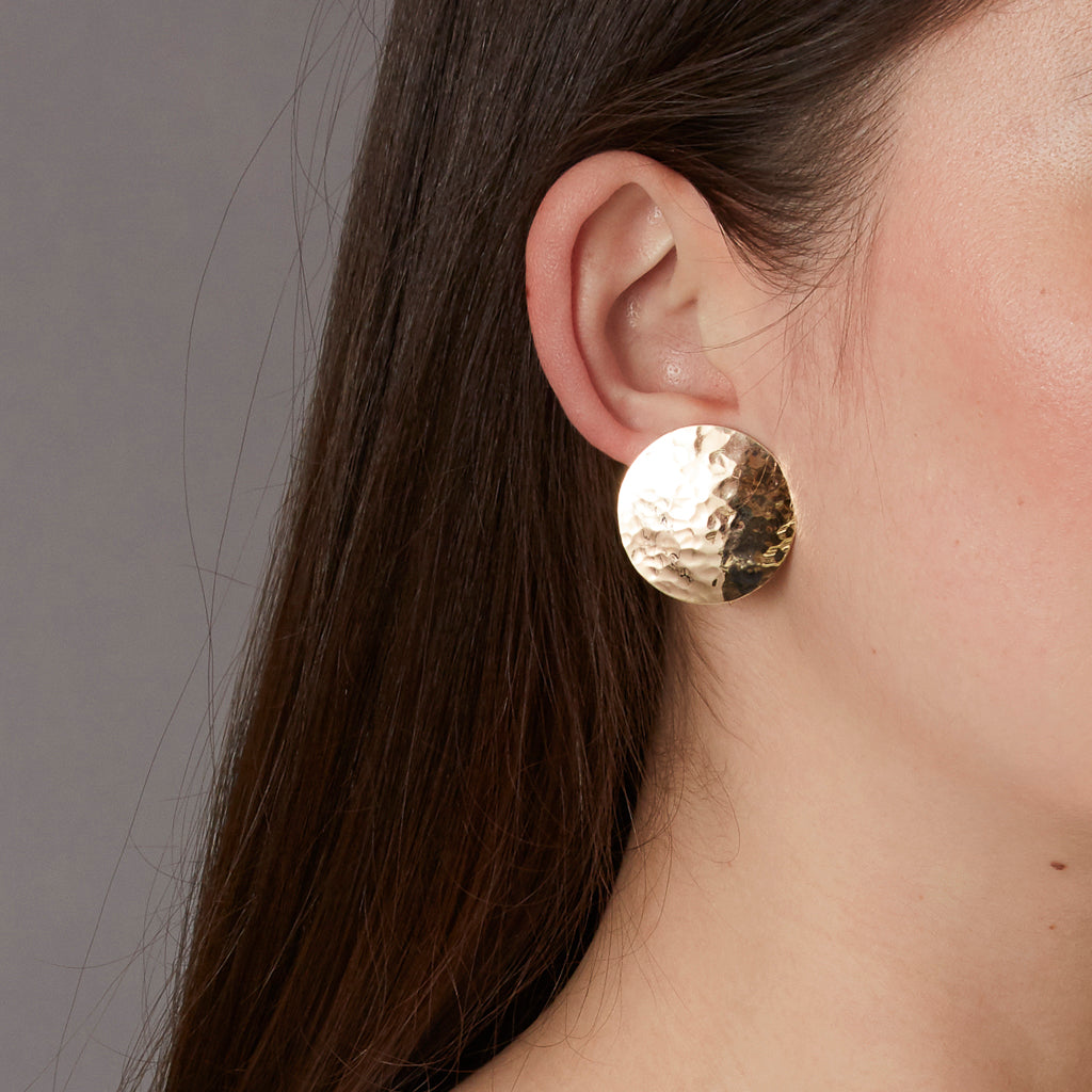 14K Large Sunshine Gold Earrings