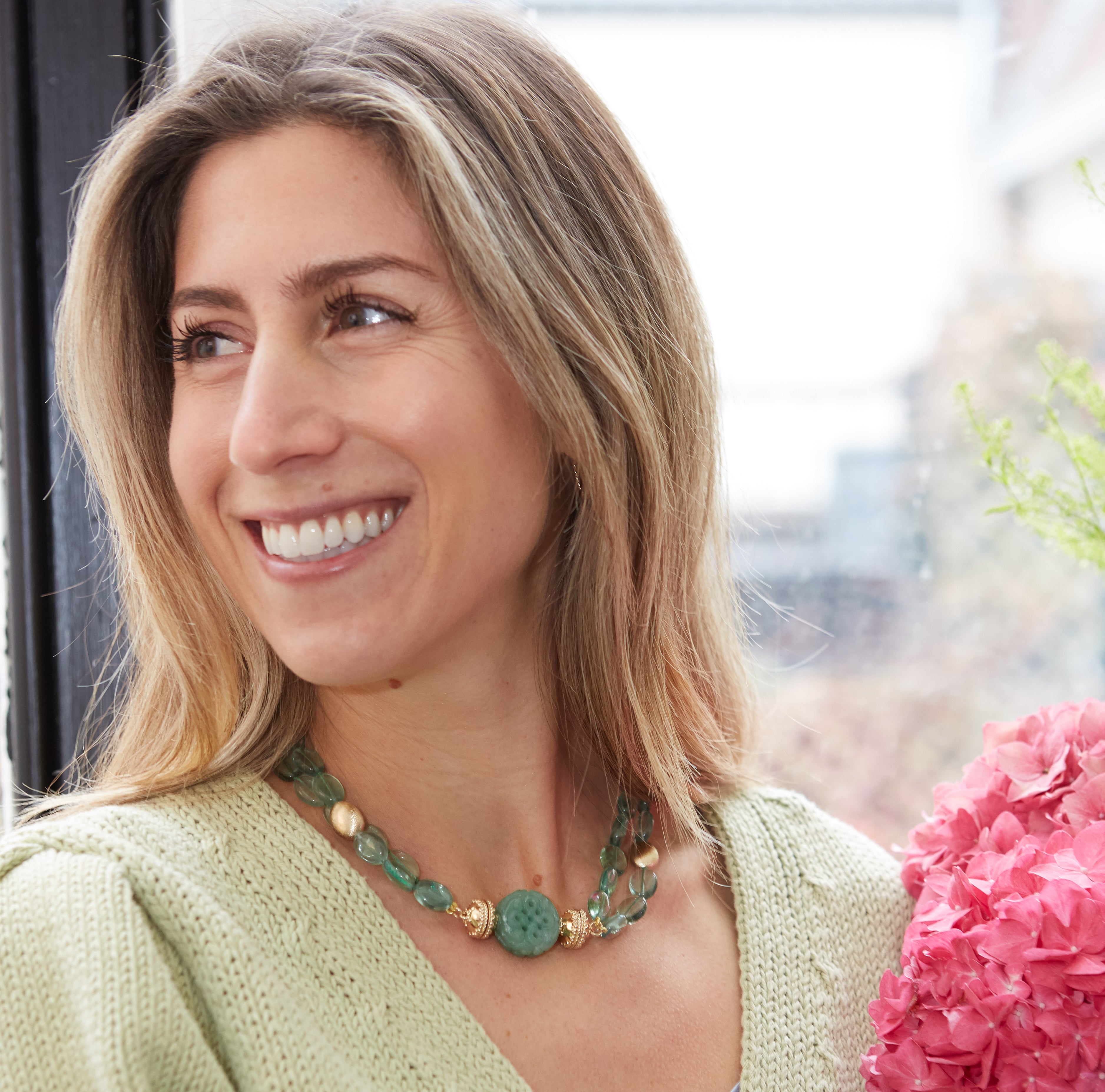 Gold Rush Green Flourite Necklace