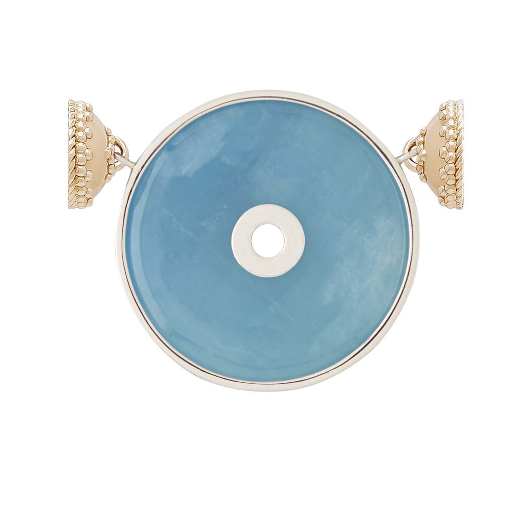Aquamarine Disc Centerpiece