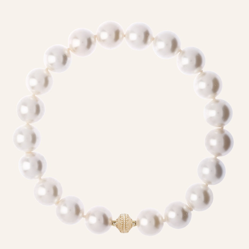 Victoire White Pearl 20mm Necklace