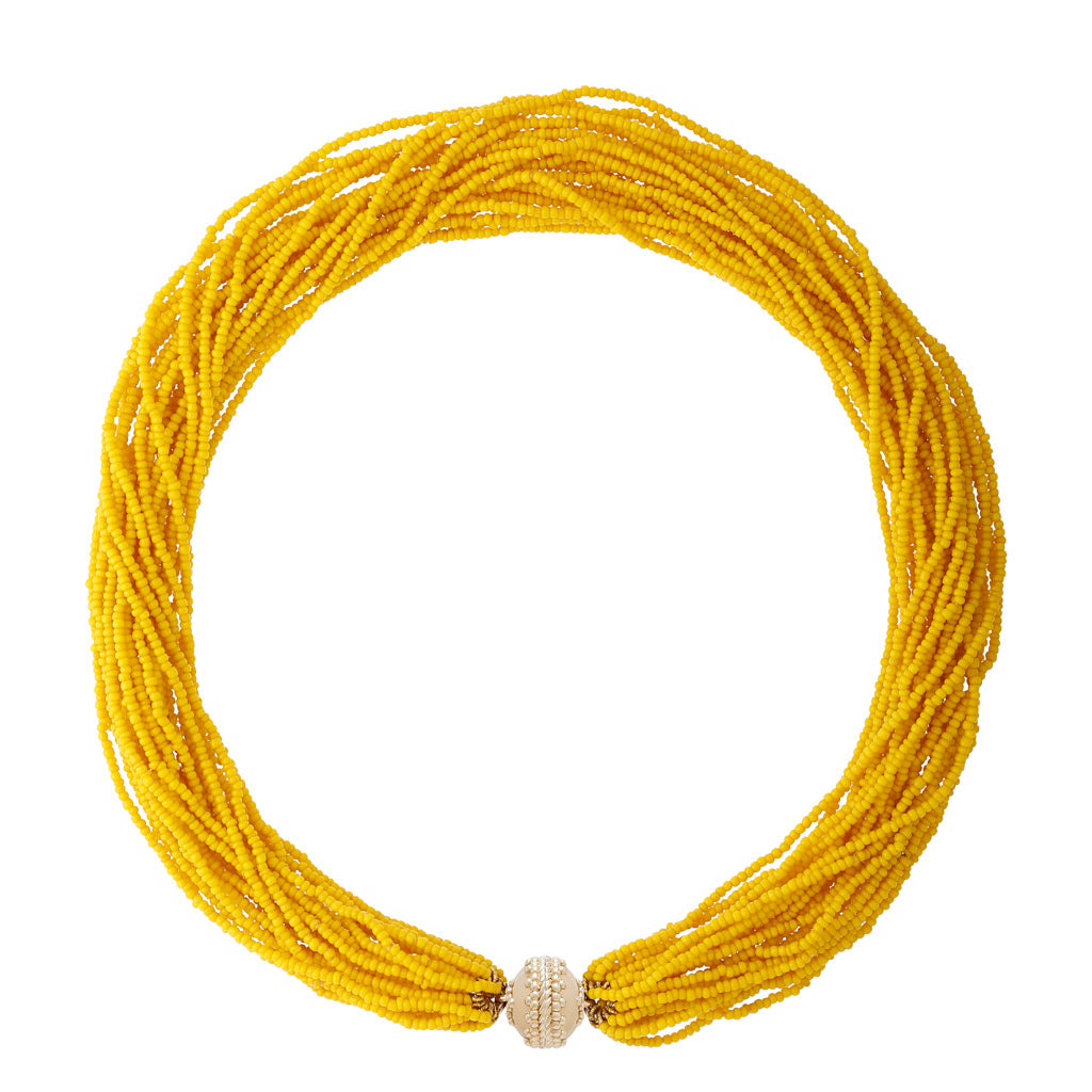 Emily Sunflower Multi-Strand Necklace