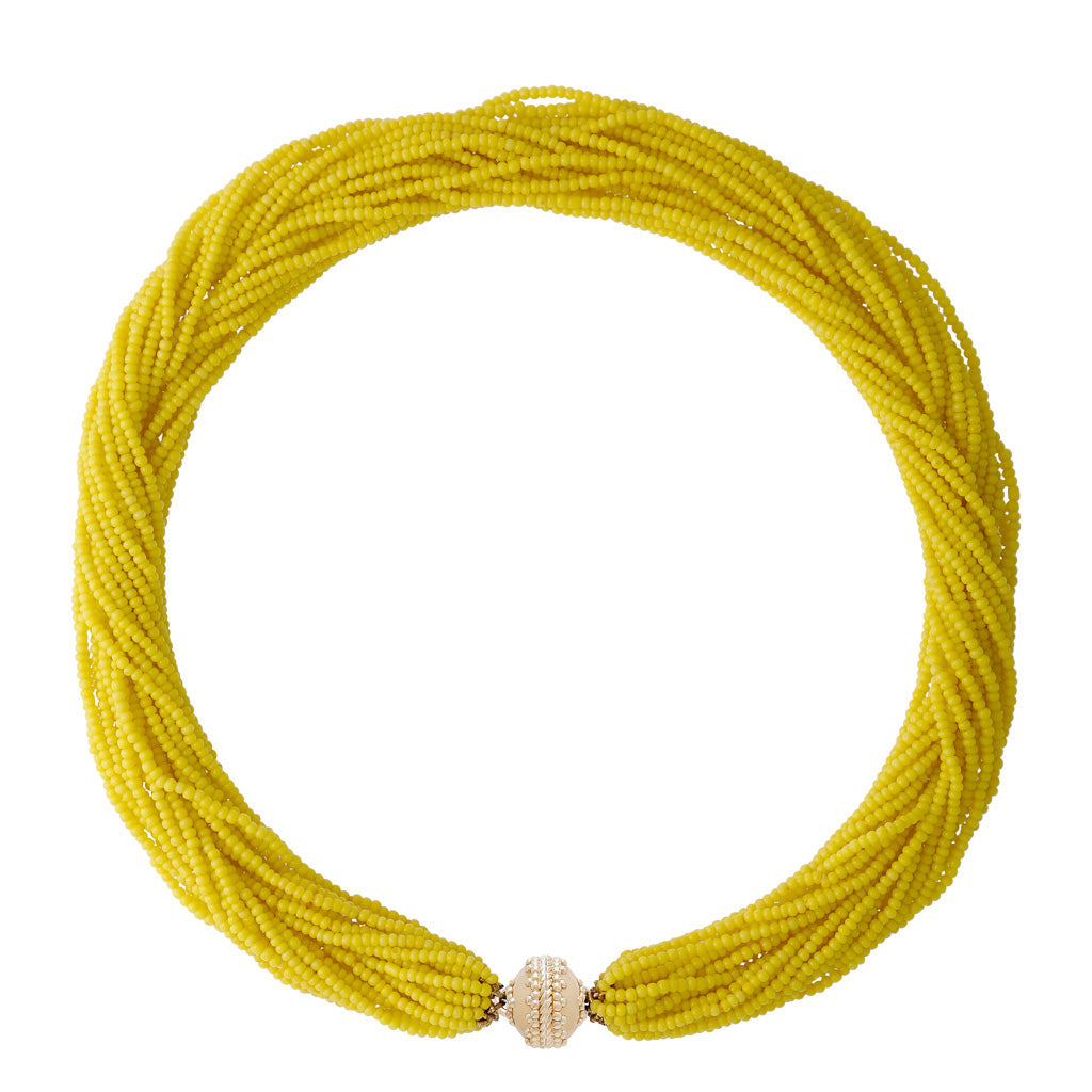 Emily Canary Yellow Multi-Strand Necklace