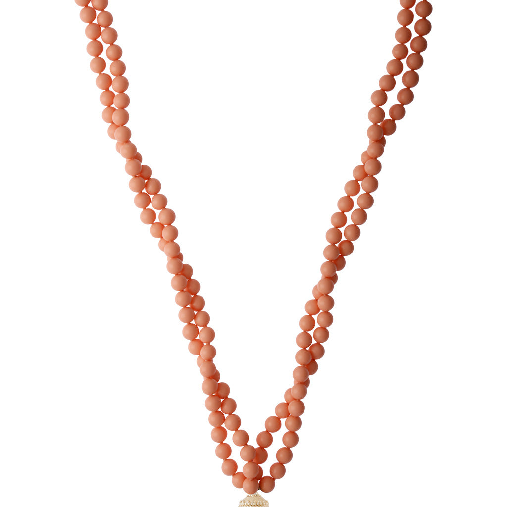 Victoire Coral 8mm Multi Strand Necklace