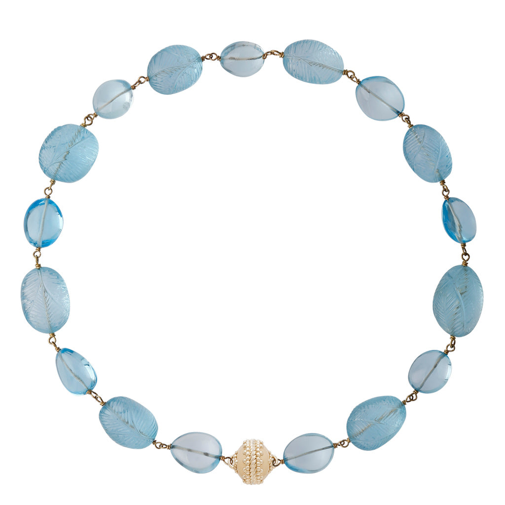 18K Blue Topaz Caspian Necklace