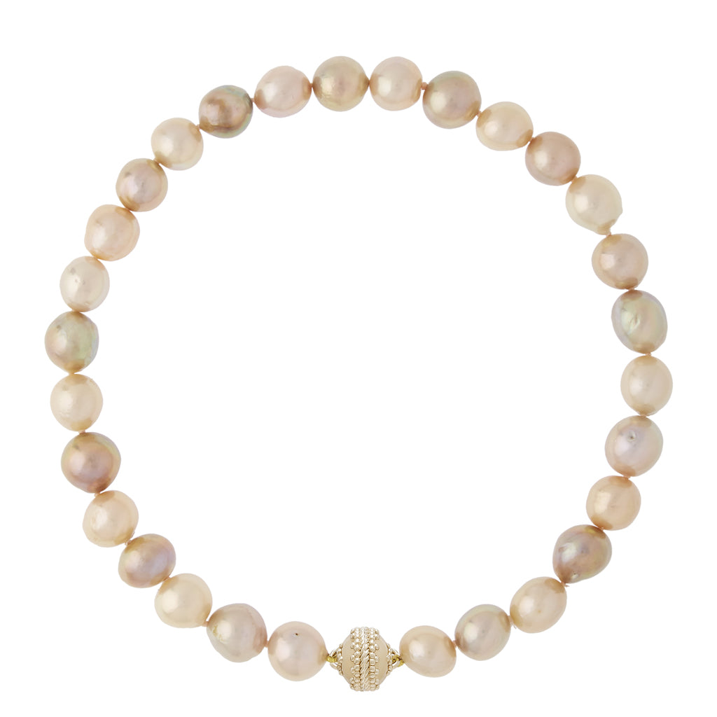 Freshwater Irregular Champagne Pearl Necklace