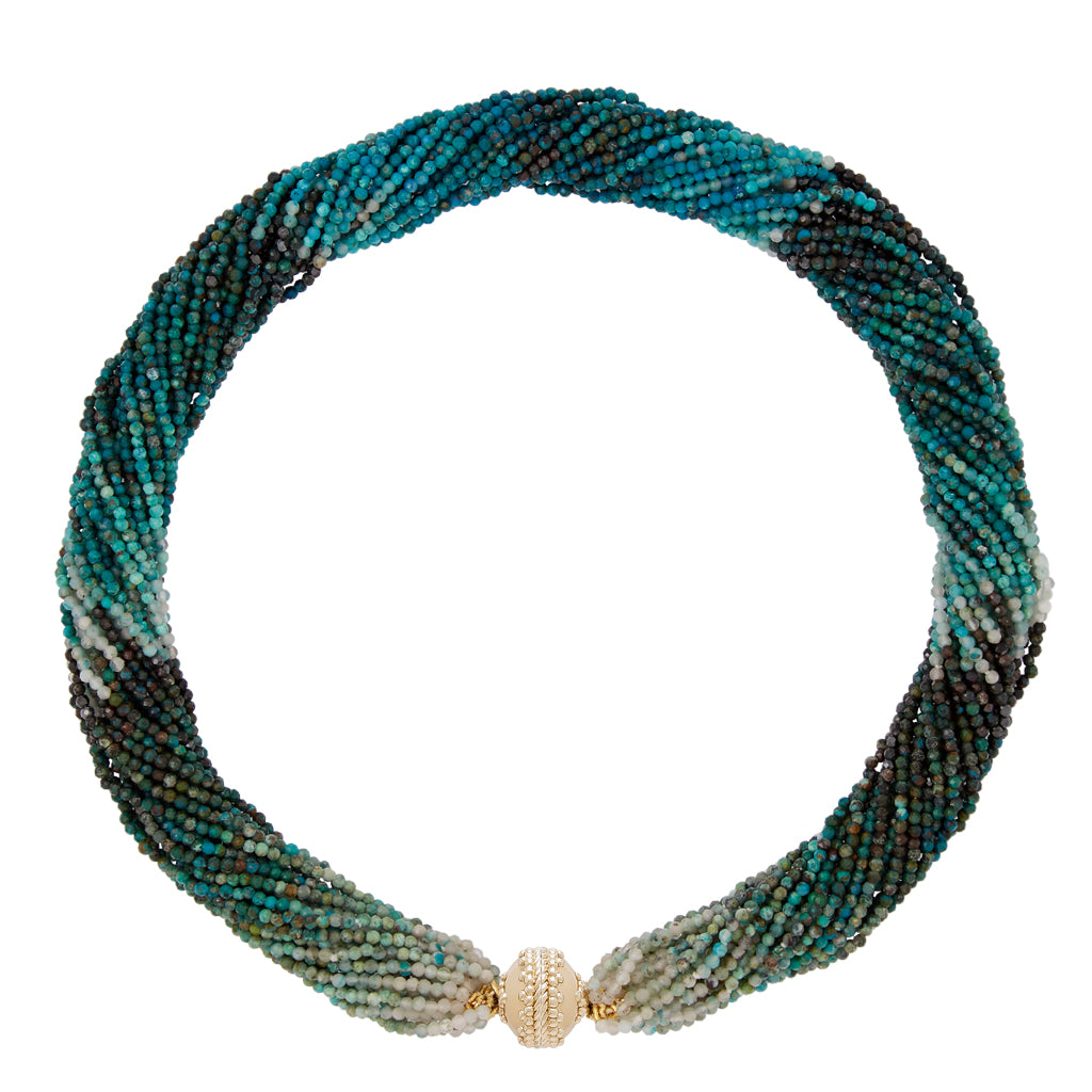 Michel Chrysocolla Multi-Strand Necklace
