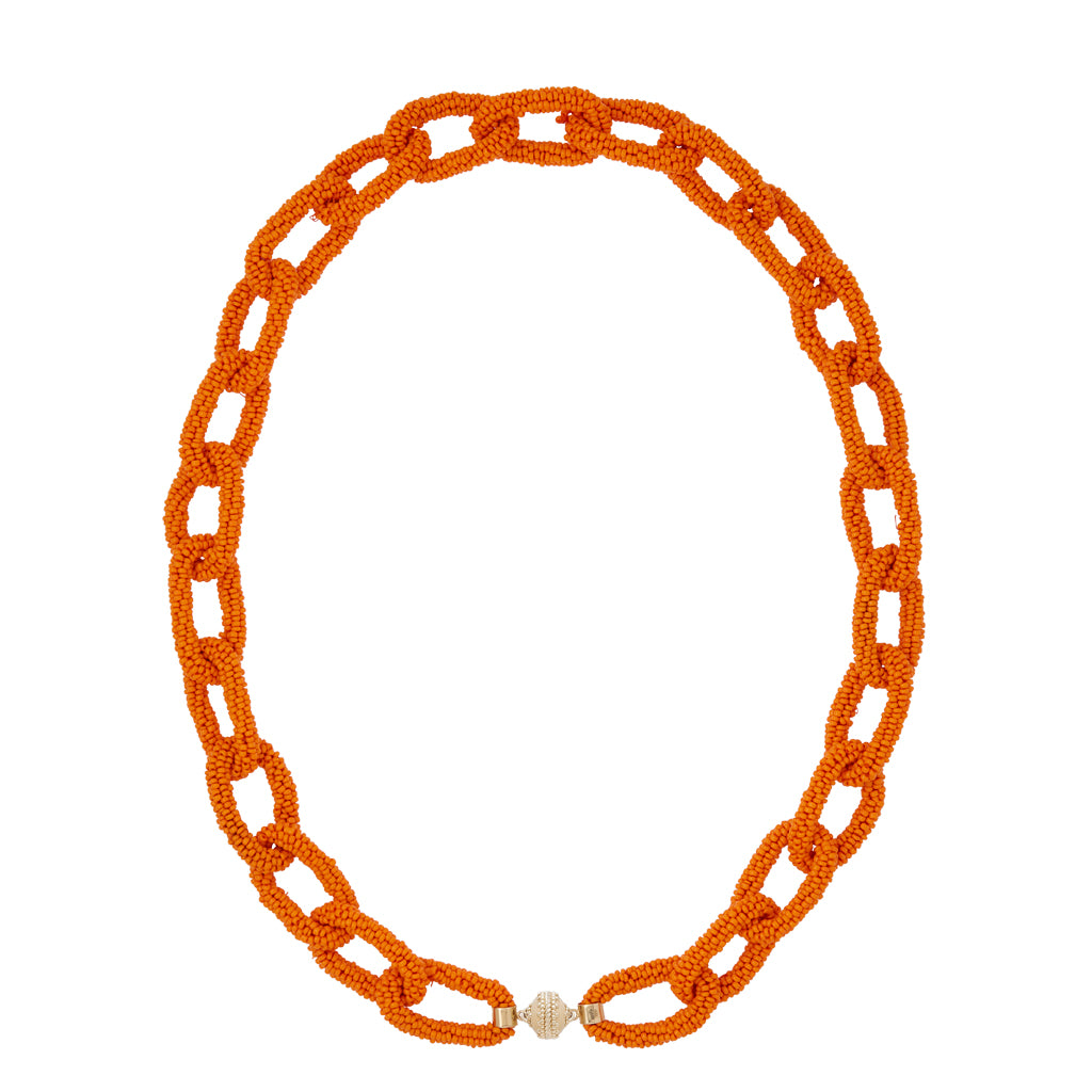 Palm Beach Links Orange Necklace