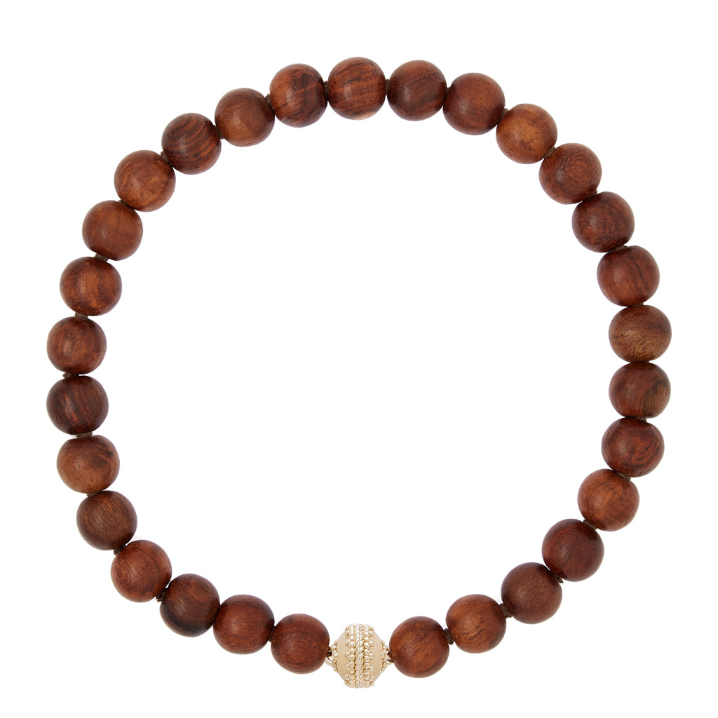 Victoire Teak Wood 14mm Necklace